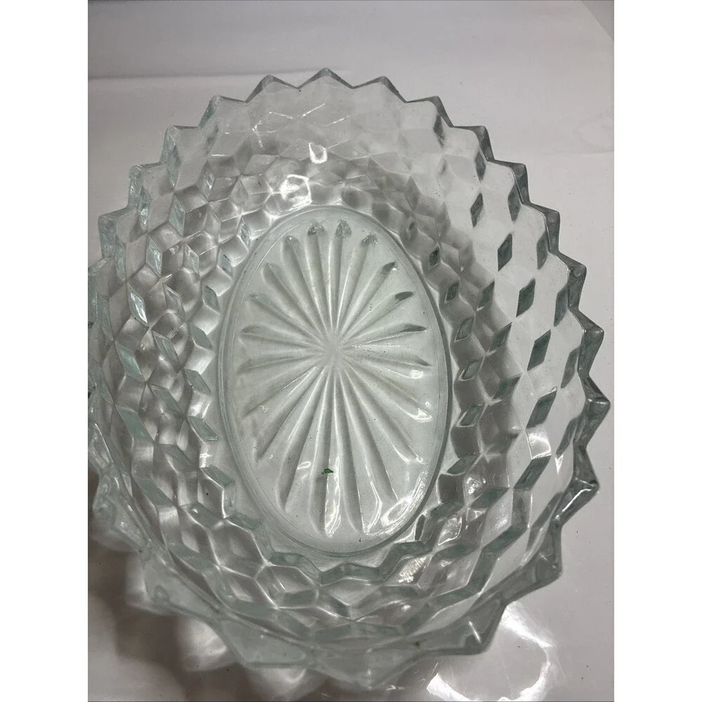 Fostoria American Clear Oval Olive Relish Dish Vintage Elegant Glassware 4.5”